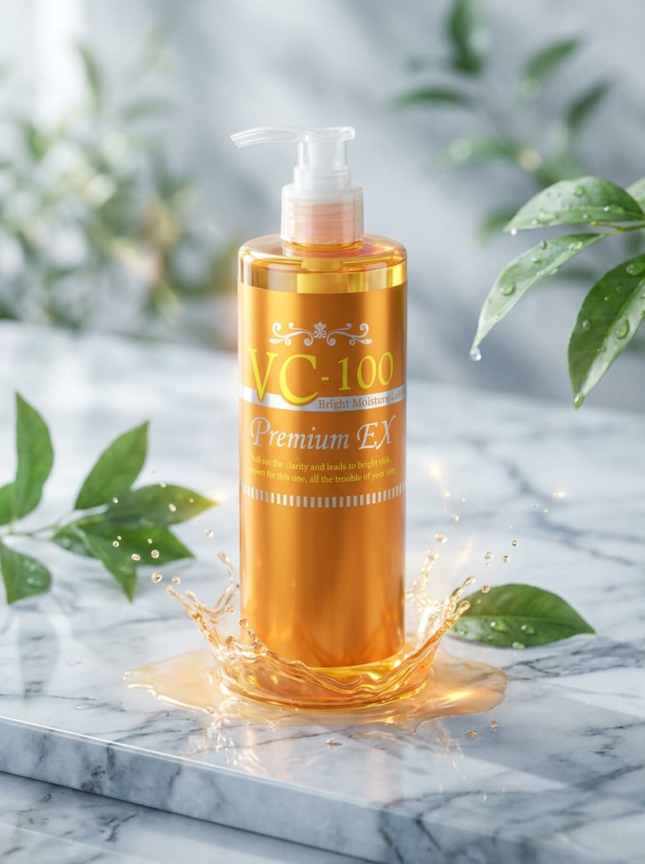 VC-100 Moisture Lotion Premium EX/ Лосьон для лица с витамином С (APPS), гиалуроновой кислотой, папаином, протеазой, липазой и растительными экстрактами 500мл