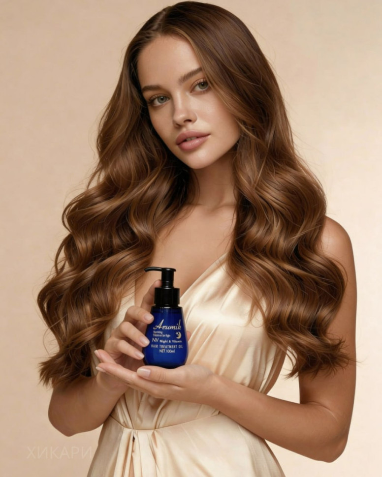 Arumik Hair Treatment Oil Night & Vitamin/Масло для восстановления и увлажнения волос в ночное время, 100 мл