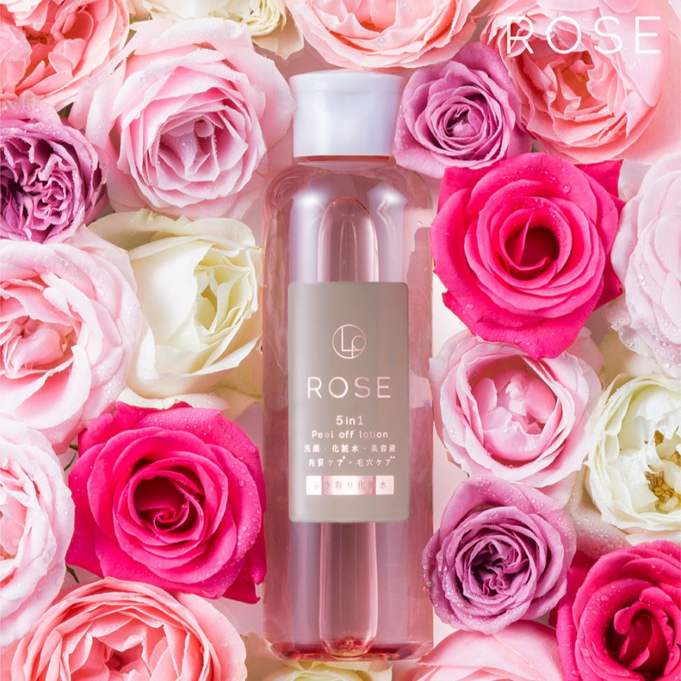KITAO Rose Arotech 5 in 1 Peel off Lotion/Очищающий лосьон для лица с экстрактами роз, коллагеном, гиалуроновой кислотой, 3 видами керамидов и растительными экстрактами 250 мл