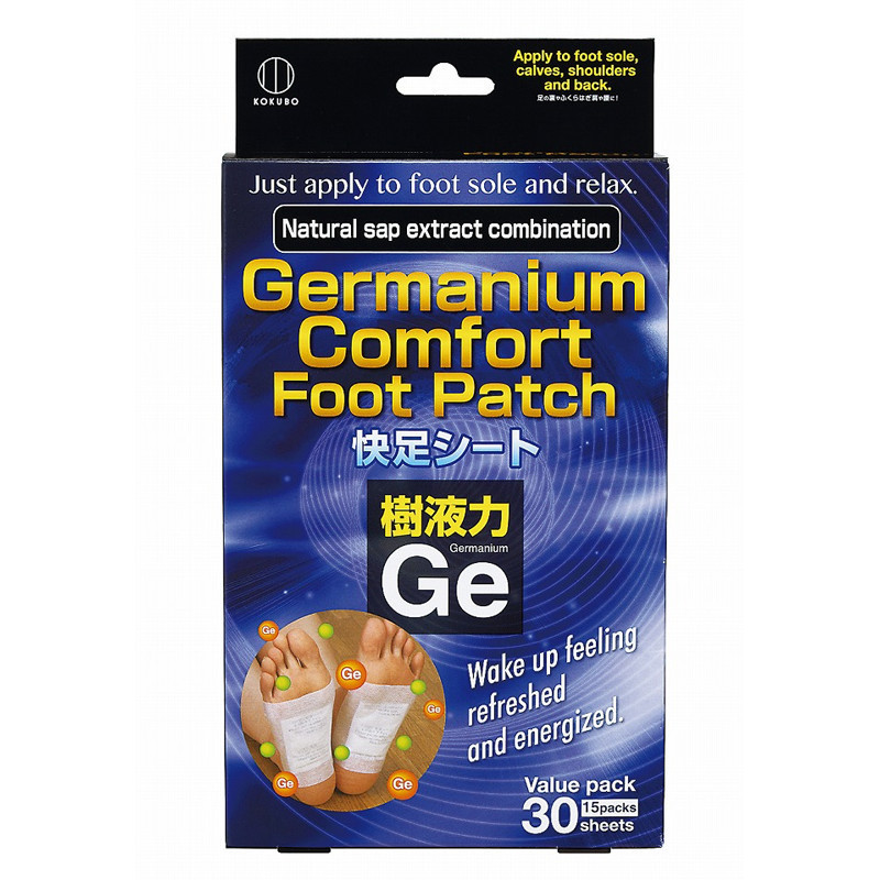 KOKUBO Comfort Foot Patch Germanium/Шлаковыводящий пластырь с германием на 15 применений