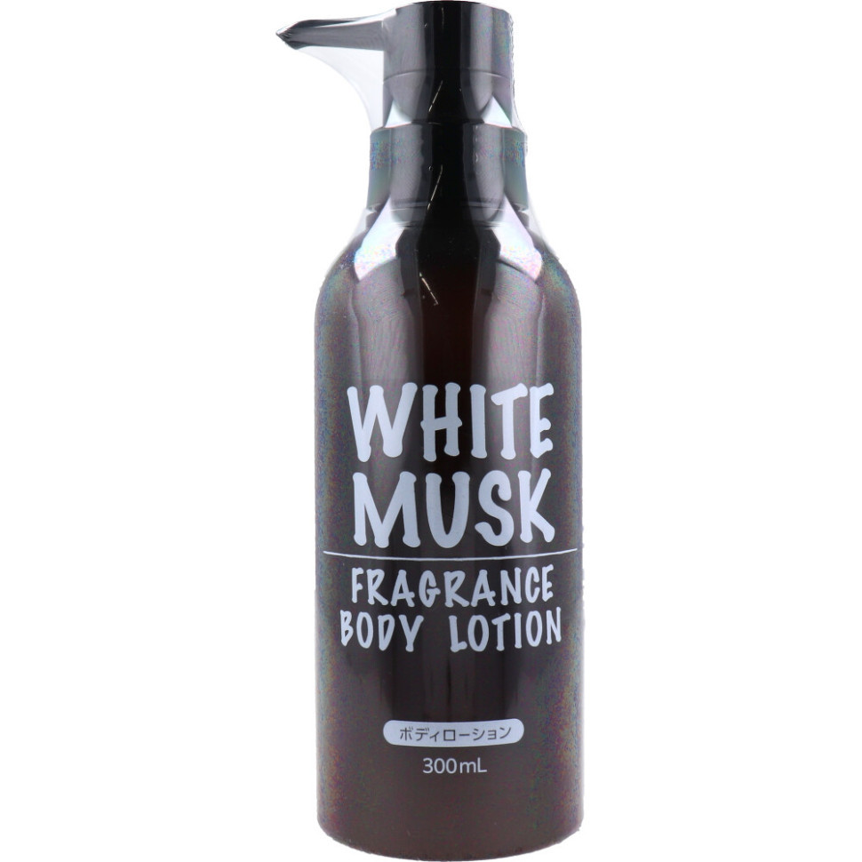 WHITE MUSK FRAGRANCE MILK LOTION/Увлажняющий лосьон-эмульсия для лица и тела с 4 видами гиалуроновой кислоты, 4 видами керамидов, скваланом, экстрактом юзу, с ароматом белого мускуса, 300 мл