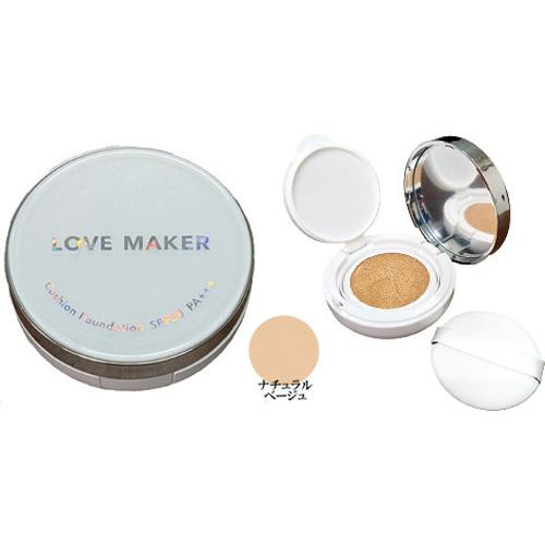 LOVE MAKER Cushion Foundation 01 Natural Beige/Тональный крем-кушон, тон 01 натуральный бежевый 15г