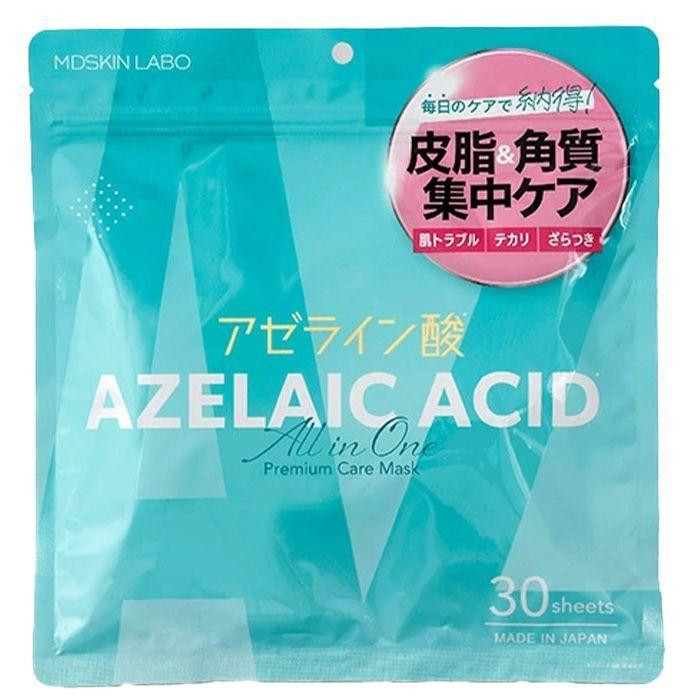 MDSKIN LABO Azelaic Acid Premium Care Mask/Маска для лица с азелаиновой кислотой, 2 видами витамина С, гиалуроновой кислотой и коллагеном 30 шт