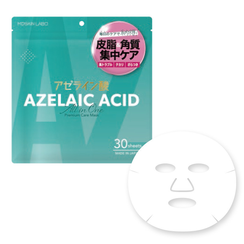 MDSKIN LABO Azelaic Acid Premium Care Mask/Маска для лица с азелаиновой кислотой, 2 видами витамина С, гиалуроновой кислотой и коллагеном 30 шт