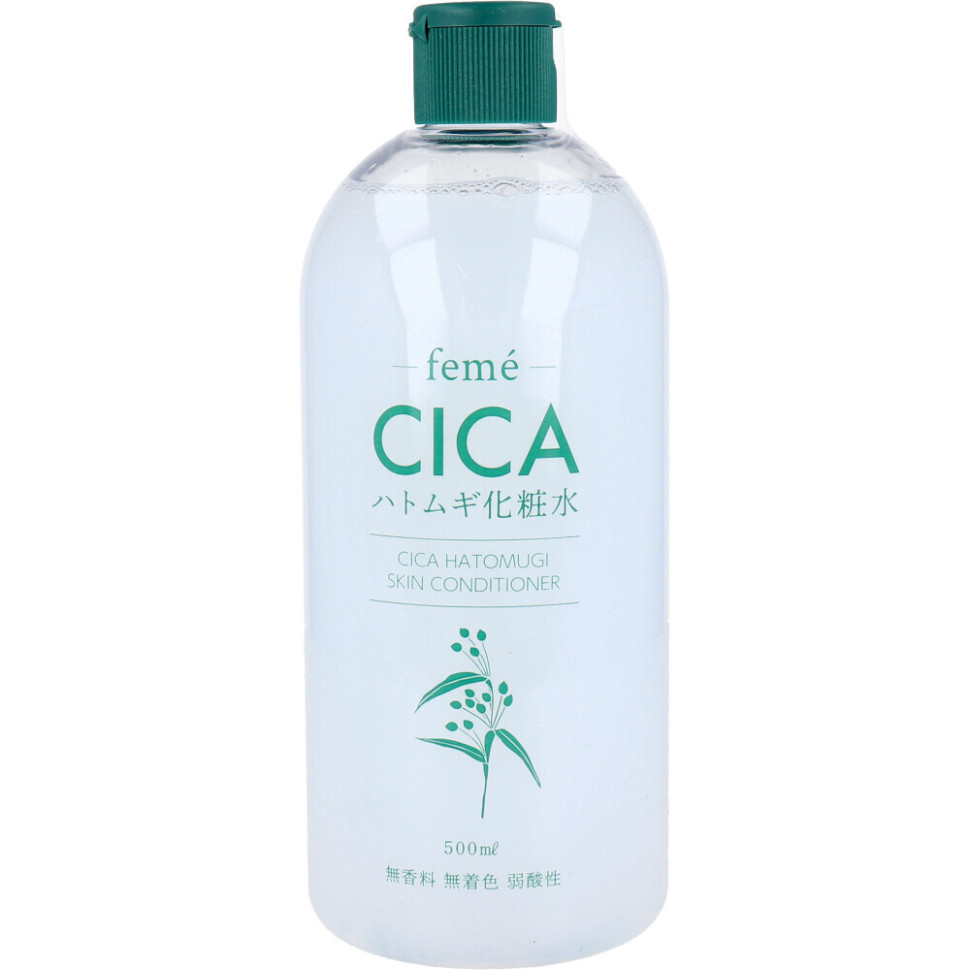 CICA Hatomugi Skin Conditioner/ Лосьон для лица с экстрактом центеллы азиатской (CICA), экстрактом бусенника и другими растительными экстрактами 500 ml