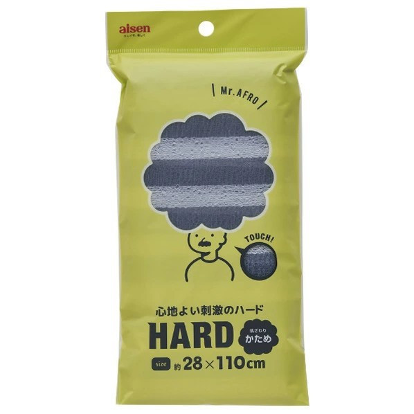 AISEN Массажная мочалка для тела (жёсткая)/BY523 Mens Body Towel Mr. AFRO Hard