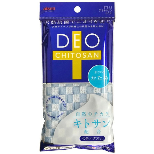 AISEN Массажная мочалка для тела (жёсткая)/Deo-chitosan Body Towel BTB12 (hard)