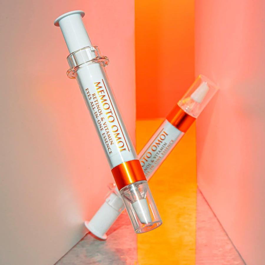 MEMOTO OMOI EYES All In One Essence Retinol&Vitamin/Сыворотка-крем для кожи вокруг глаз с ретинолом, витаминами, астаксантином, коллагеном, 11 г
