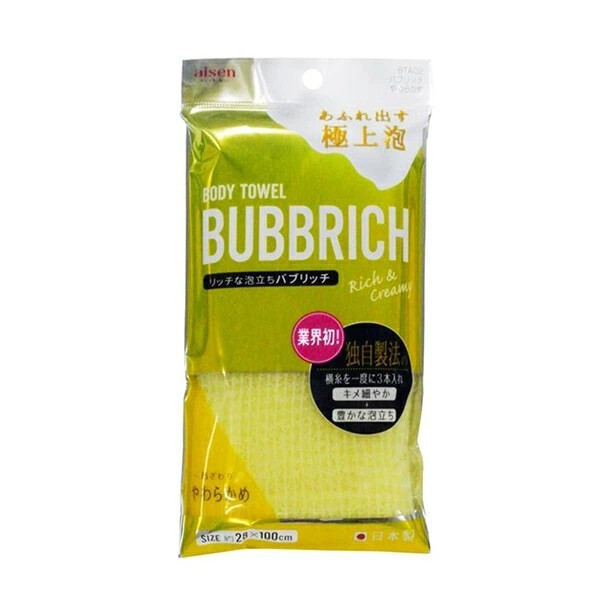 AISEN Массажная мочалка для тела (мягкая)/BTA02 Bubbrich Rich&Creamy Nylon Body Towel Soft