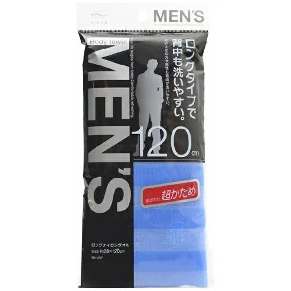 AISEN Массажная мочалка для тела (очень жёсткая)/LONG Nylon men's very hard BH432 (very hard)
