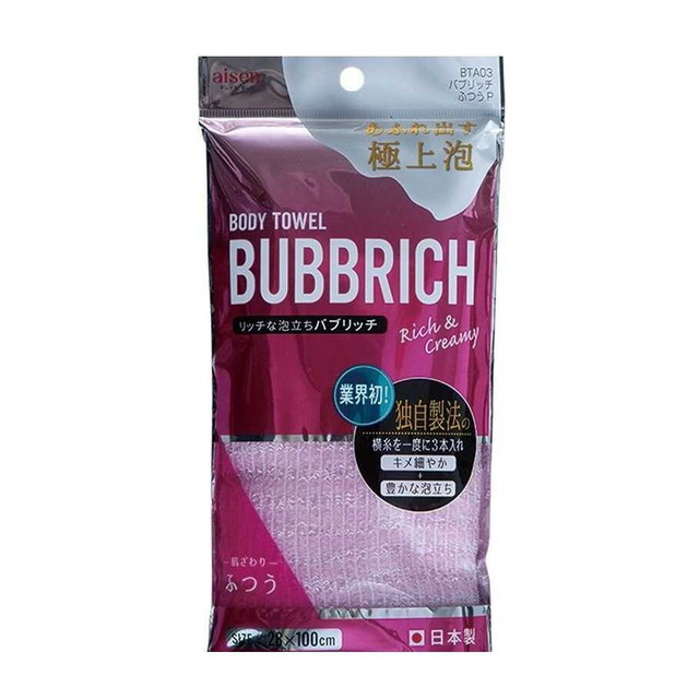 AISEN Массажная мочалка для тела (средней жёсткости)/BTA03 Bubbrich Rich&Creamy Nylon Body Towel Normal