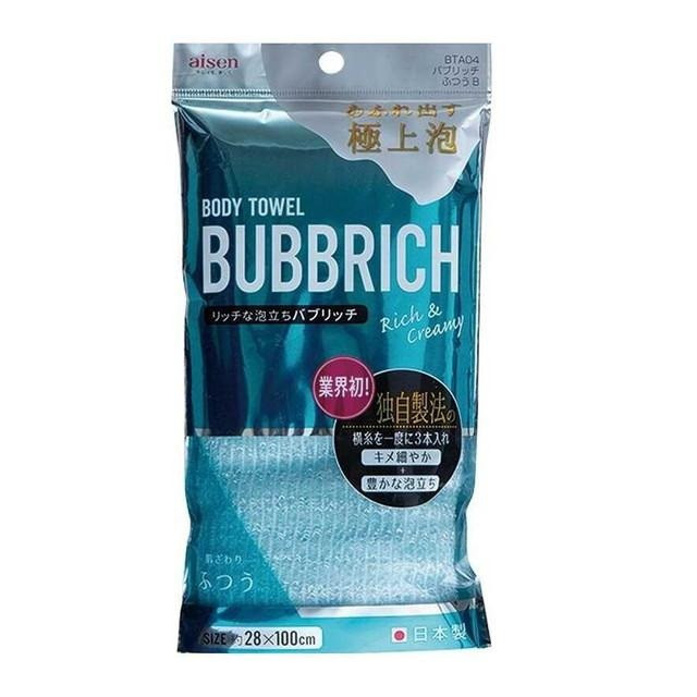 AISEN Массажная мочалка для тела (средней жёсткости)/BTA04 Bubbrich Rich&Creamy Nylon Body Towel Normal