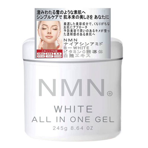 NMN White All In One Gel/Увлажняющий гель для лица «всё в одном» с никотинамидом, ниацинамидом, витамином С, аллатоином, экстрактом риса, гиалуроновой кислотой, 245 г