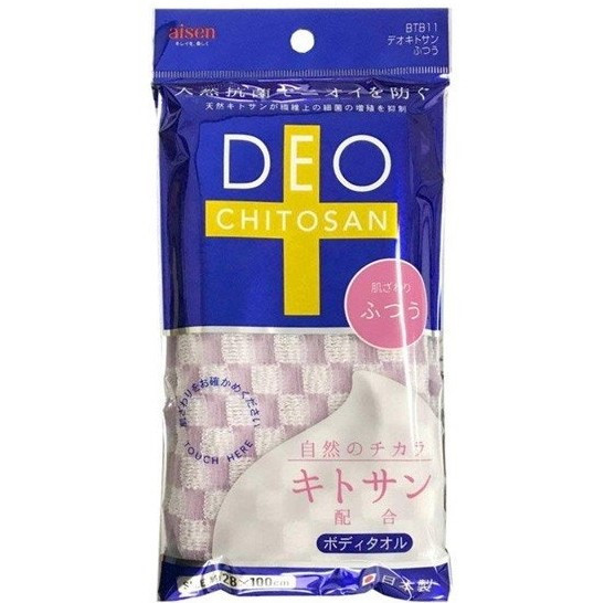 AISEN Массажная мочалка для тела (средней жёсткости)/Deo-chitosan Body Towel BTB11 (normal)