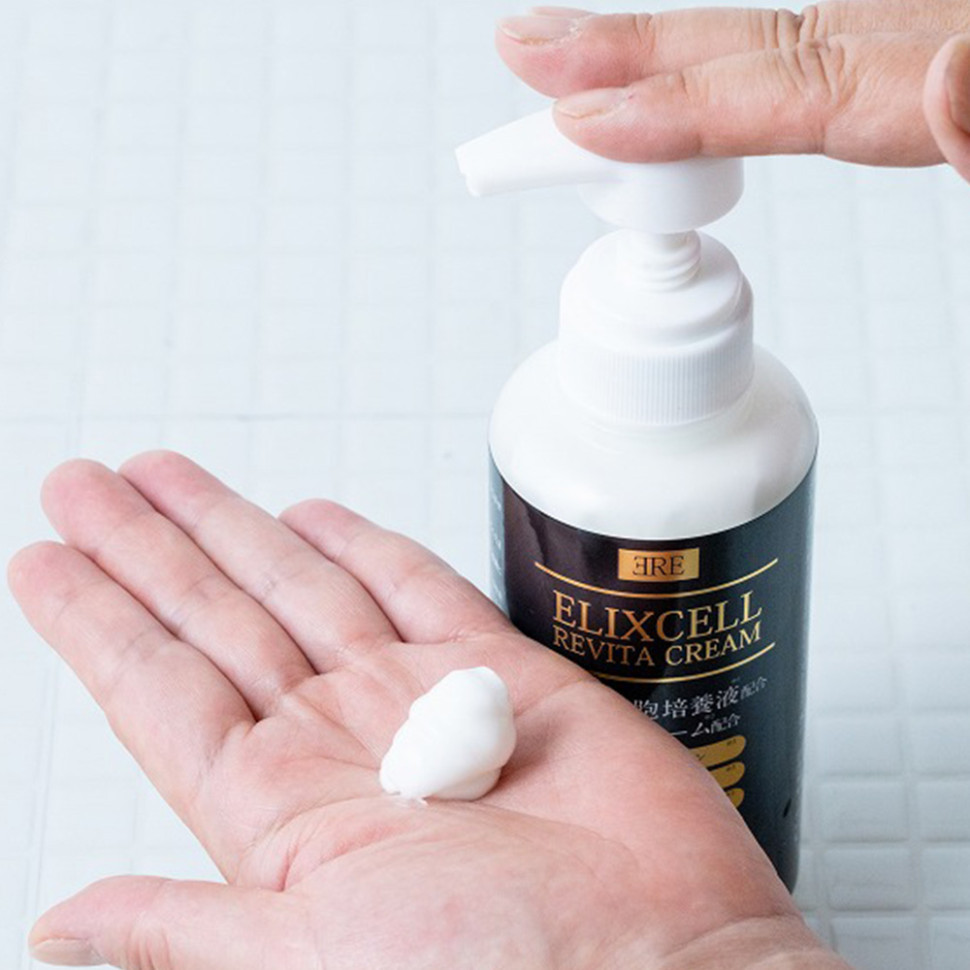 ELIXCELL Revita Cream/ Крем для лица с экстрактом стволовых клеток, скваланом, фуллереном, плацентой, коллагеном, эластином и гиалуроновой кислотой 300 г