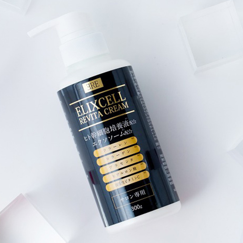 ELIXCELL Revita Cream/ Крем для лица с экстрактом стволовых клеток, скваланом, фуллереном, плацентой, коллагеном, эластином и гиалуроновой кислотой 300 г
