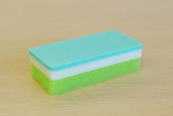 KOKUBO Губка кухонная 3-х слойная мягкая, 2 шт/Sparkling-clean lather soft kitchen sponge