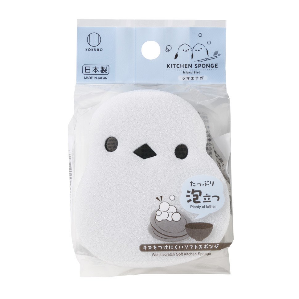 KOKUBO Губка кухонная в форме синицы 1 шт/ Island Bird Kitchen Sponge