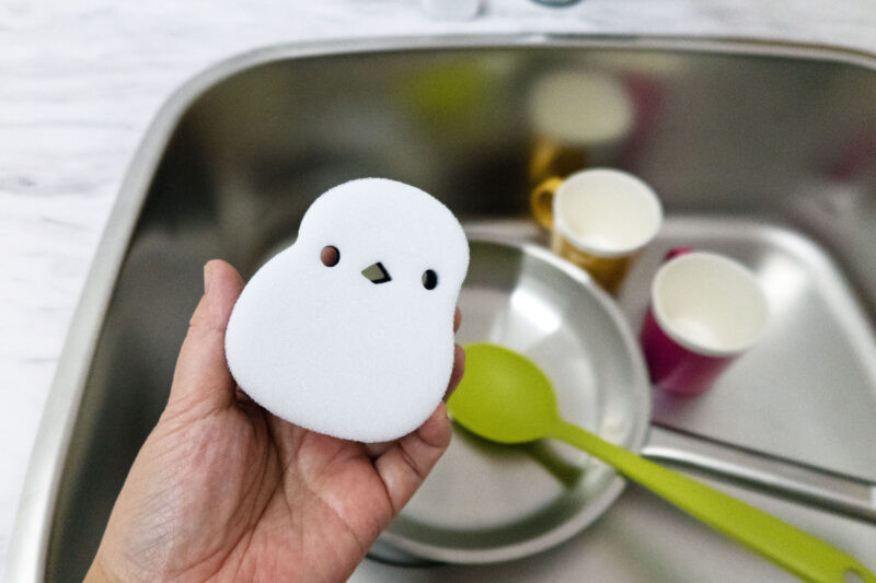 KOKUBO Губка кухонная в форме синицы 1 шт/ Island Bird Kitchen Sponge