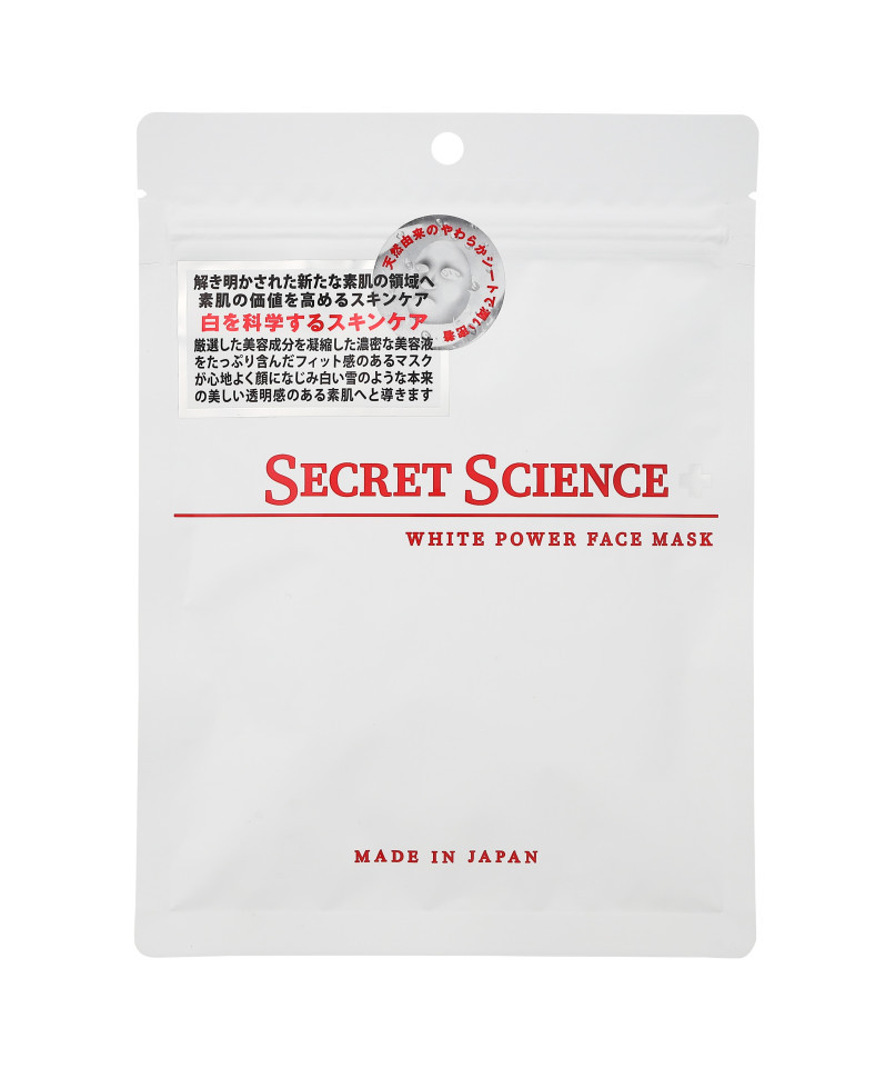 SECRET SCIENCE WHITE POWER FACE MASK/Антивозрастная осветляющая маска для лица 10 шт