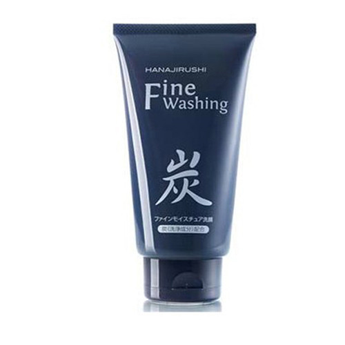 FINE WASHING/Очищающая пенка для умывания с древесным углём, гиалуроновой кислой, экстрактами водорослей, коллагеном, 120 гр