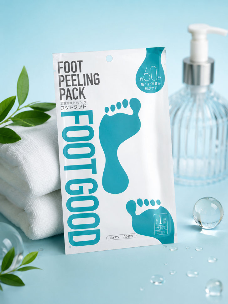 FOOT GOOD PEELING PACK/ Носочки для педикюра, 3 пары (6 шт), с ароматом туалетного мыла