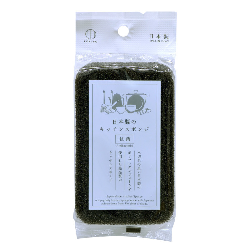 KOKUBO Традиционная японская кухонная губка 1 шт, Japan Made Kitchen Sponge