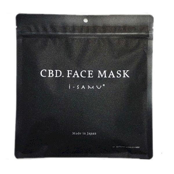 i-samu CBD Face Mask/Маска для лица с каннабидиолом, коллагеном, гиалуроновой кислотой, аланином, аргинином, глицином, пролином, лизином и растительными экстрактами 30 шт