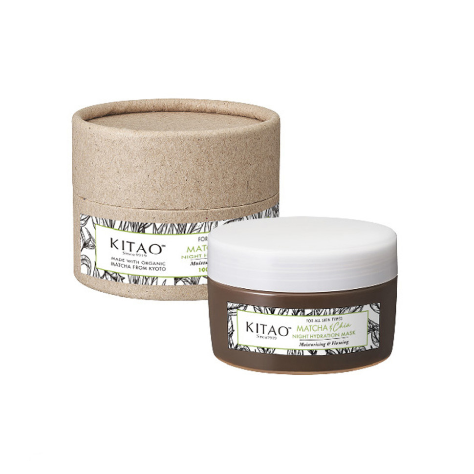 KITAO Matcha Night Hydration Sleeping Mask/Увлажняющая ночная маска для лица с экстрактом зелёного чая матча, скваланом, маслом ши, экстрактом семян киноа и растительными экстрактами 100 г